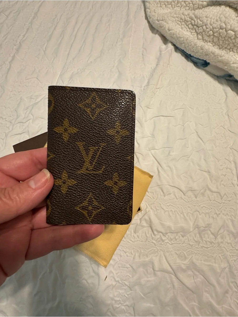 Louis Vuitton Monogram Canvas Card Case in Brown and Gold